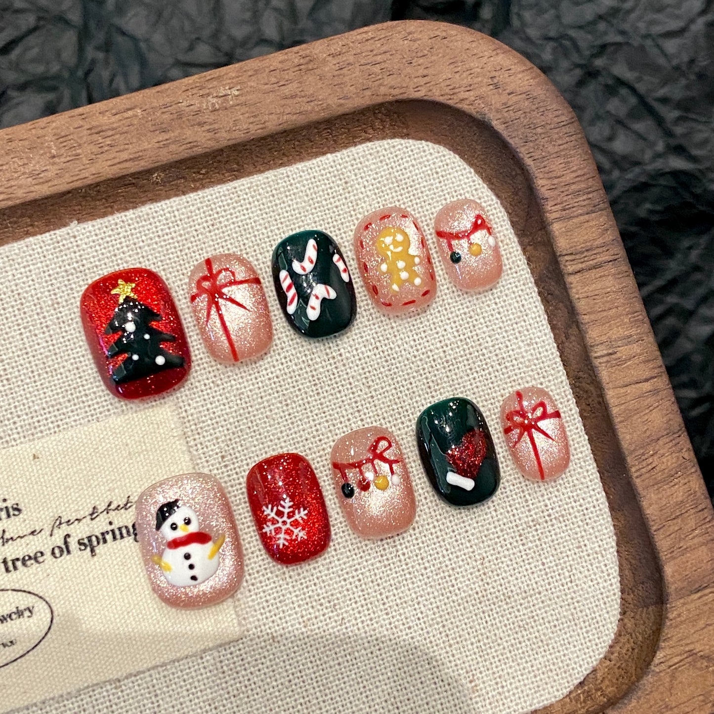 Christmas - themed Nail Art Press - on Nails