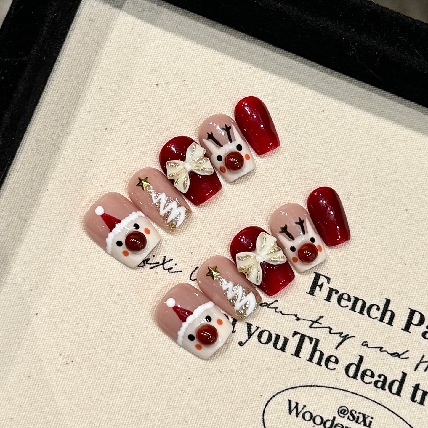 Christmas - themed Snowman Reindeer Press - on Nails