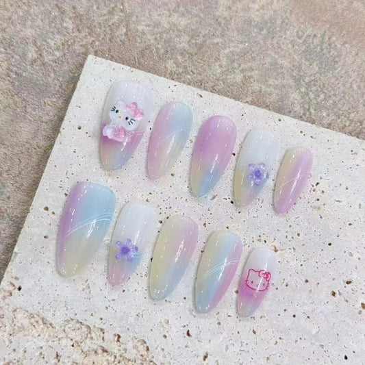Hello Kitty Dreamy Gradient Nails