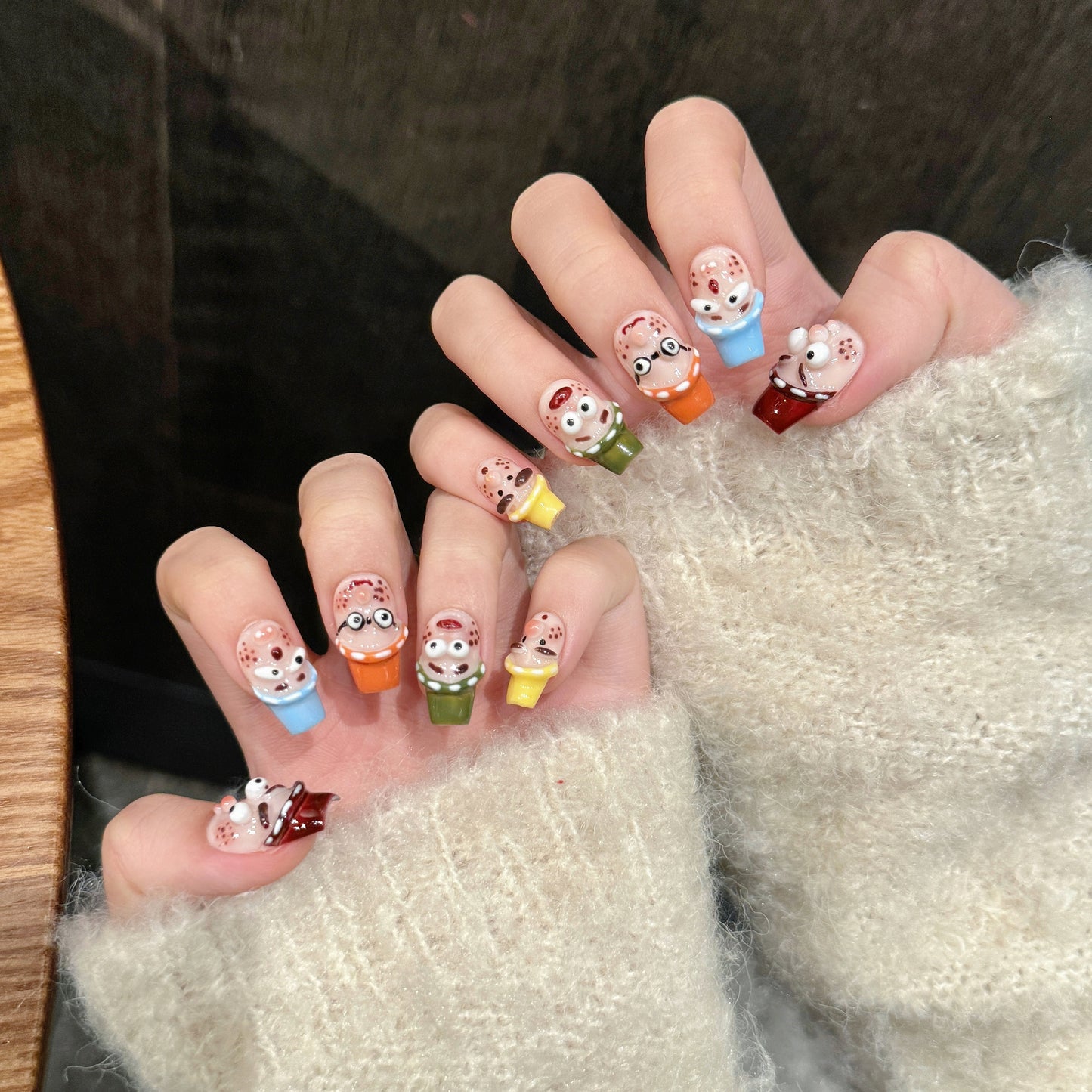 Funny Cartoon - style Press - on Nails