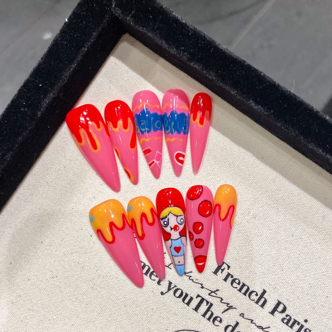 Sweet Cool Cartoon Press - on Nails