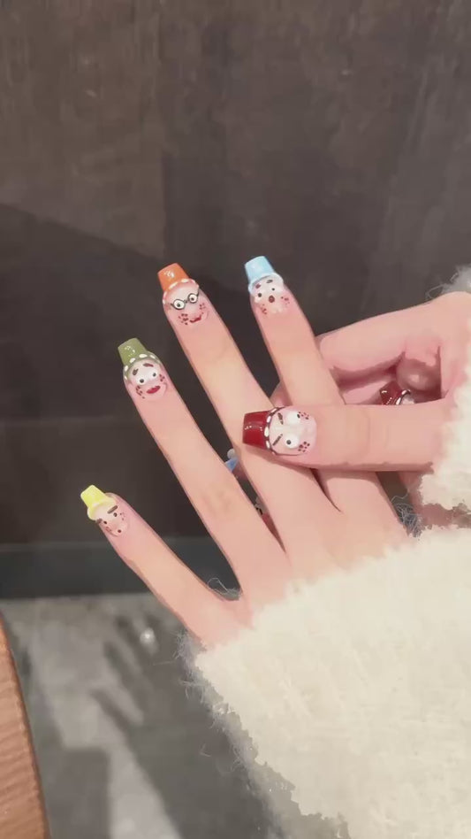 Funny Cartoon - style Press - on Nails