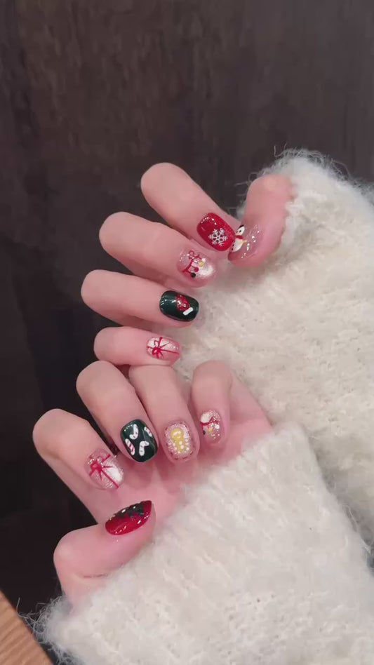 Christmas - themed Nail Art Press - on Nails