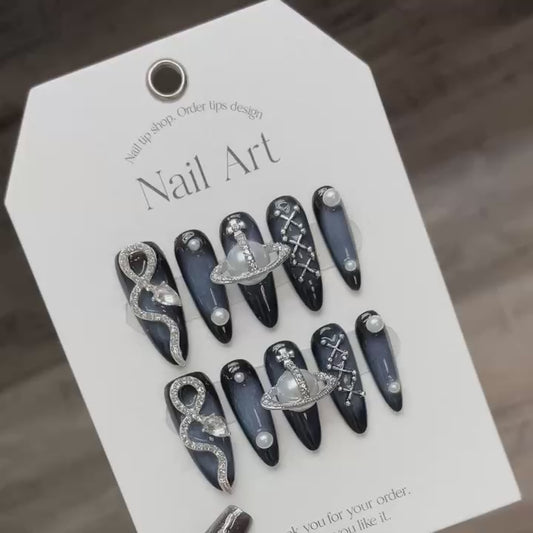 Serpent Saturn Nails